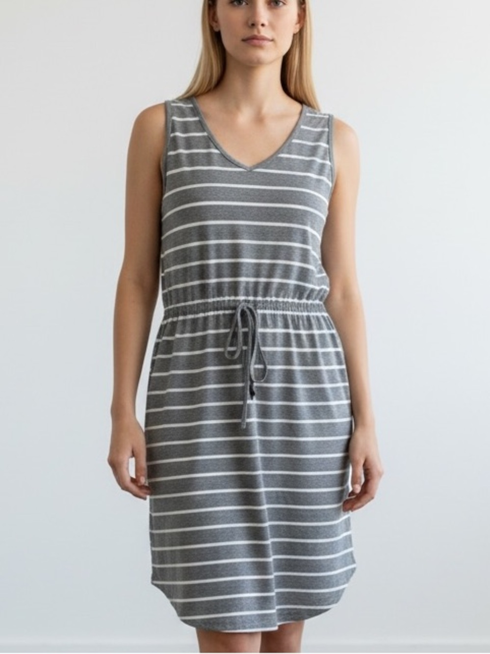 Gray Halter Mini Sundress